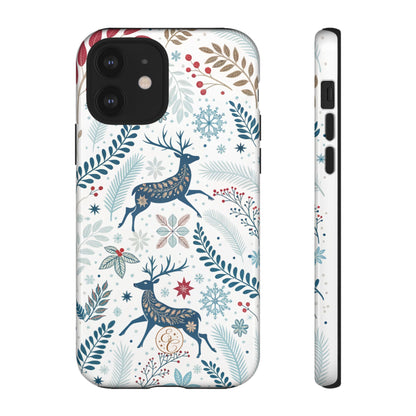 Blue Winter Deer Phone Case