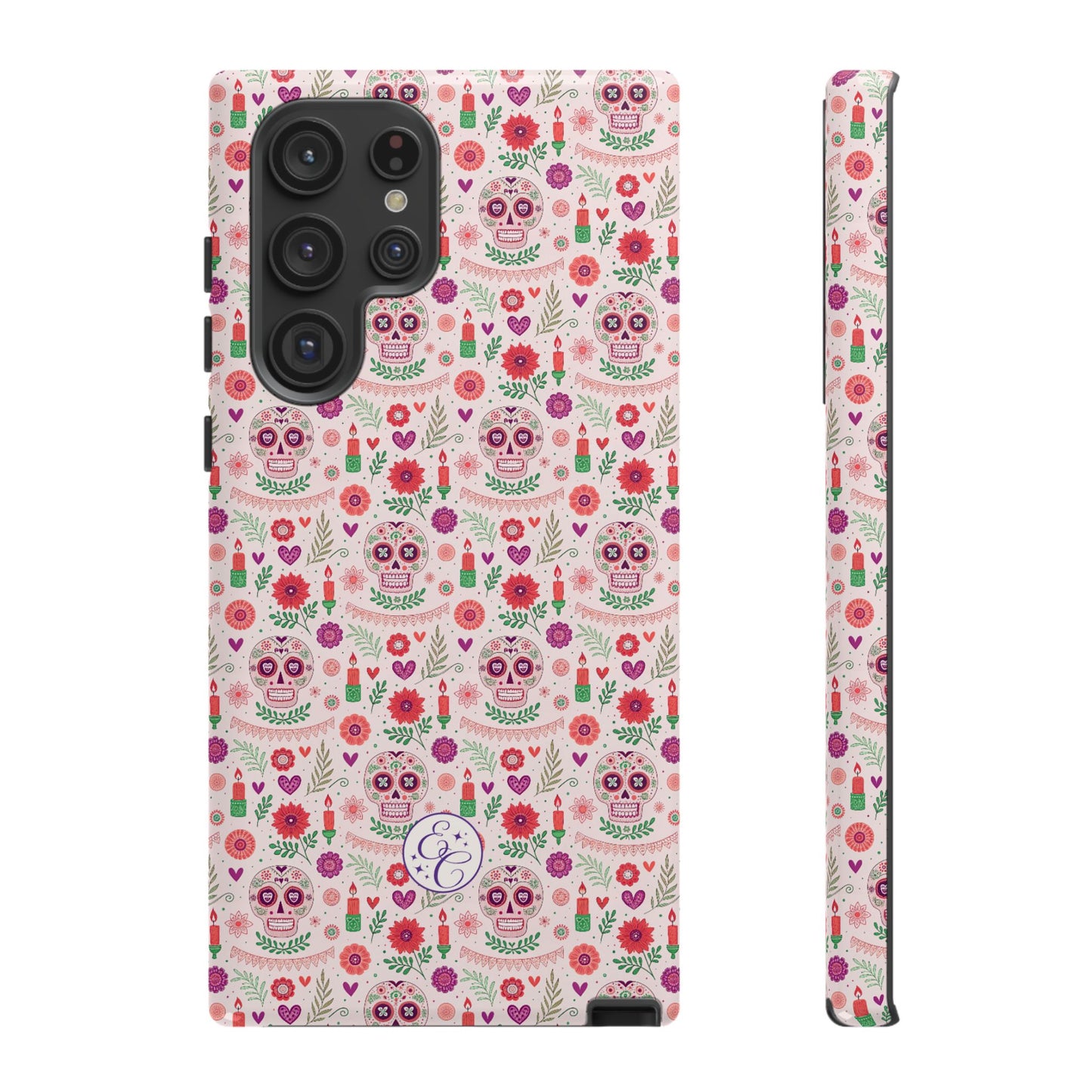 Pink Boho Day of the Dead Tough Phone Case