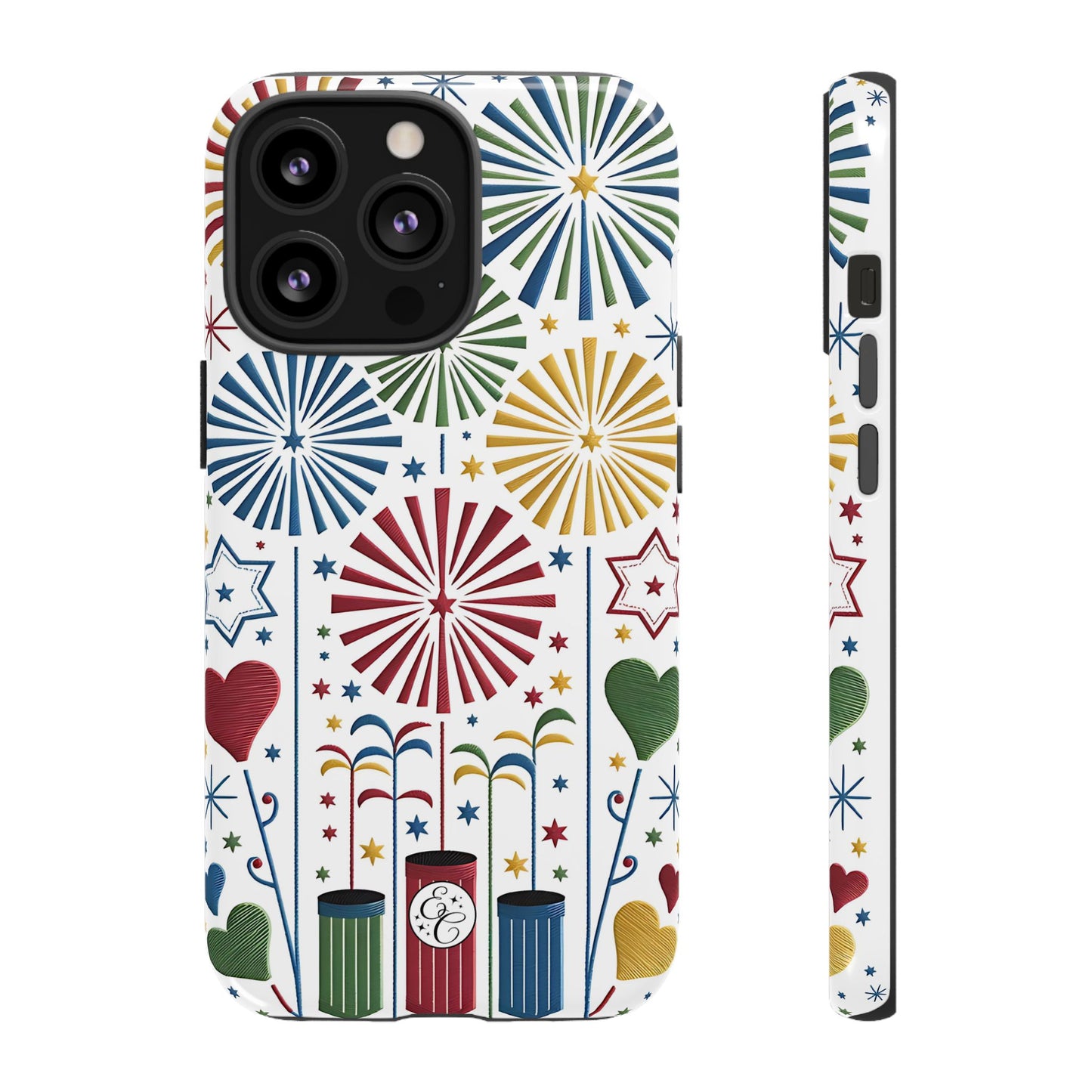 Colorful Fireworks and Stars Tough Phone Case