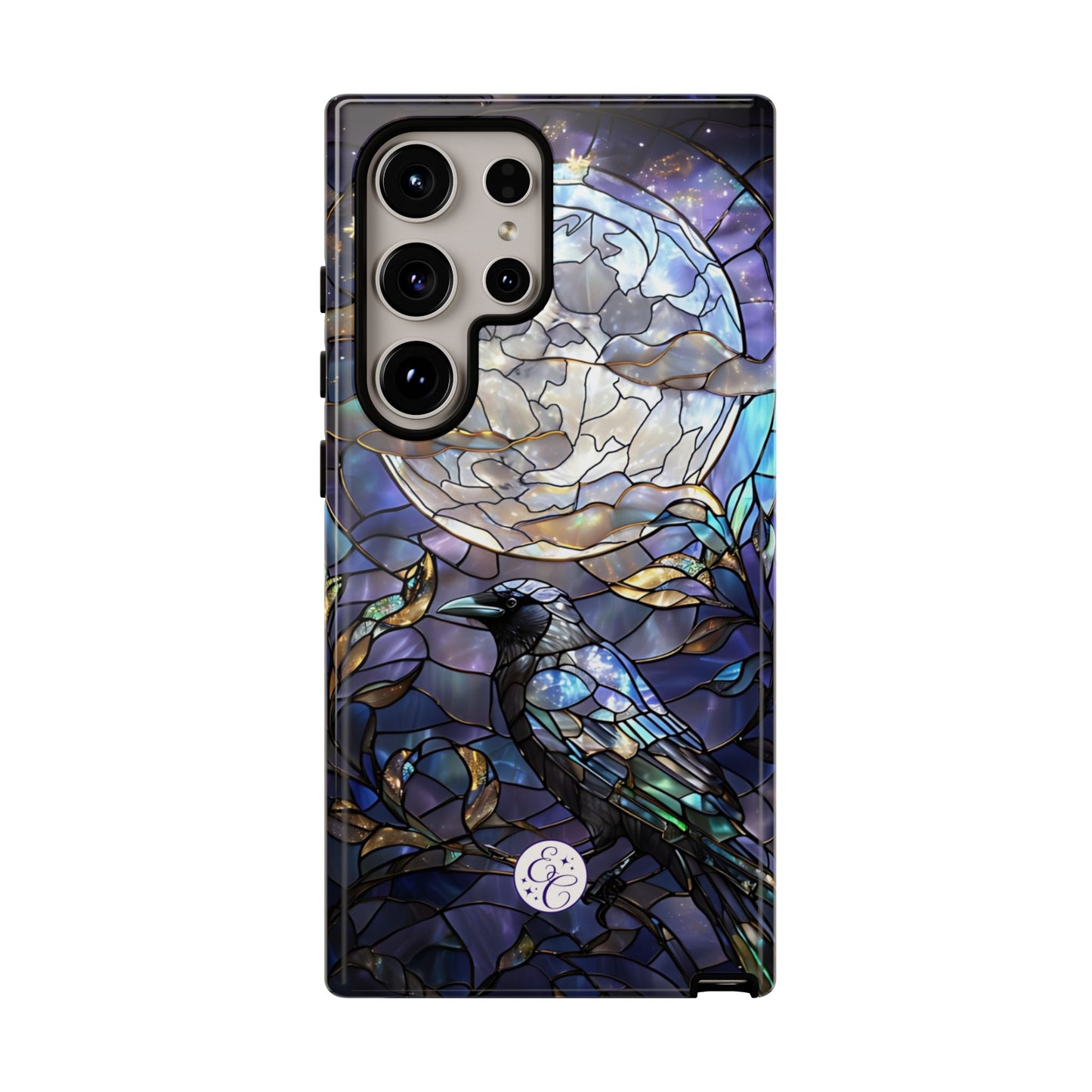 Stained Glass Raven Tough Phone Case
