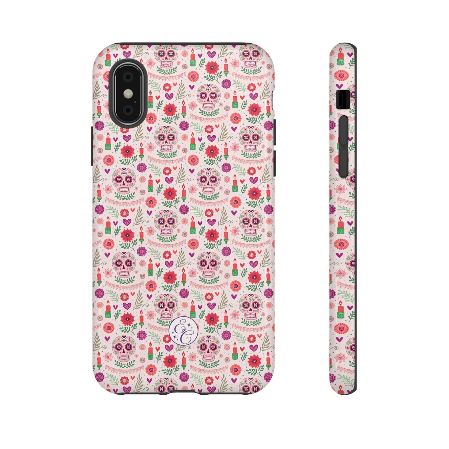 Pink Boho Day of the Dead Tough Phone Case