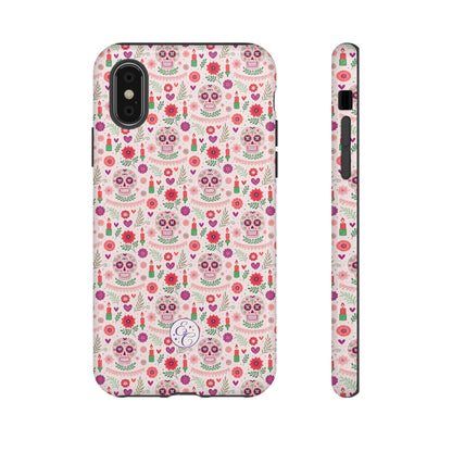 Pink Boho Day of the Dead Tough Phone Case