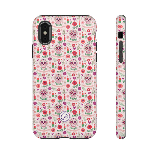 Pink Boho Day of the Dead Tough Phone Case