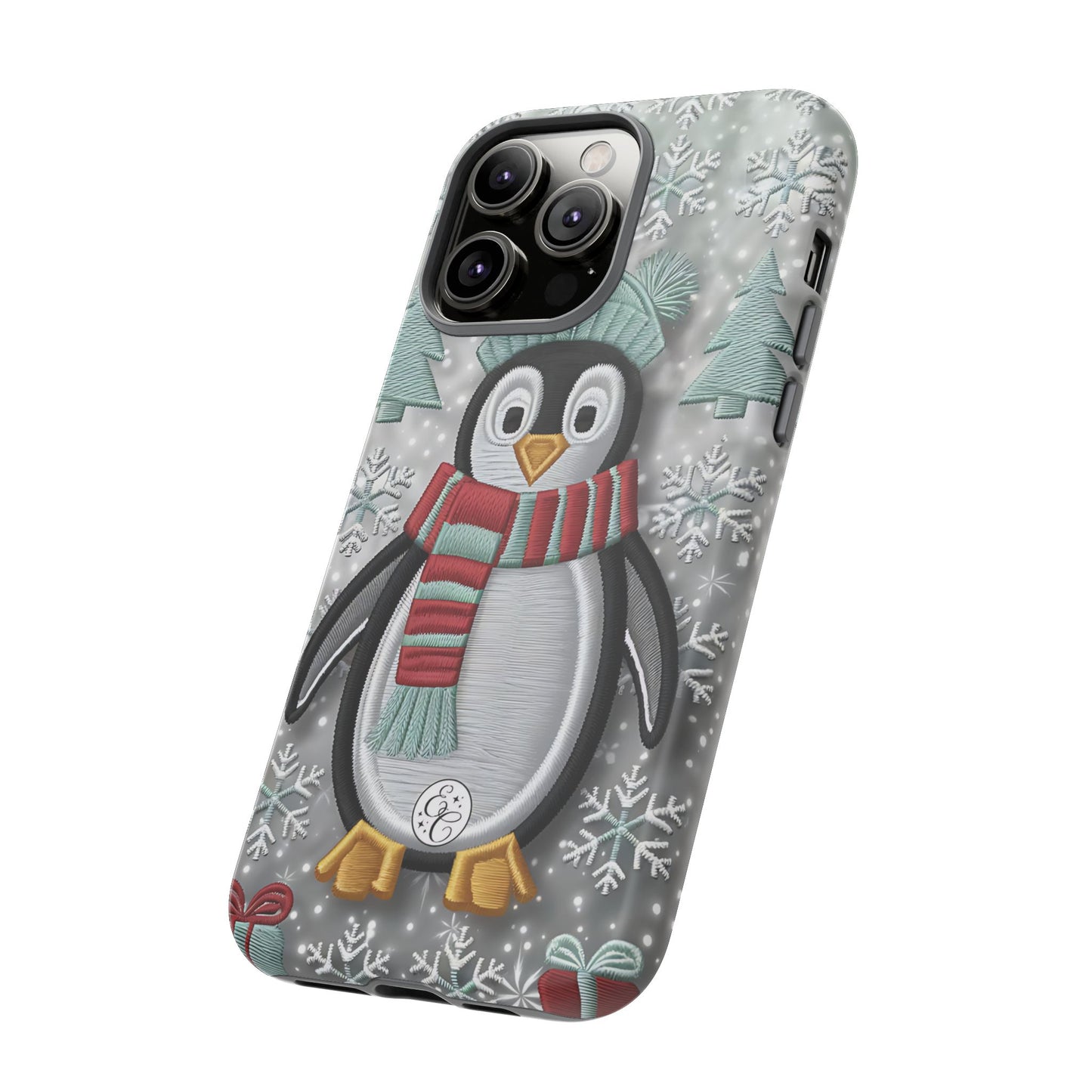 Cute Christmas Penguin Tough Phone Case