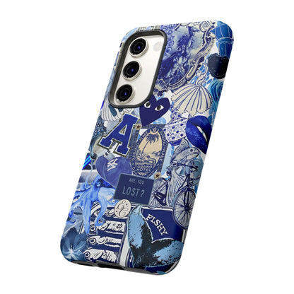 Blue Collage Tough Phone Case