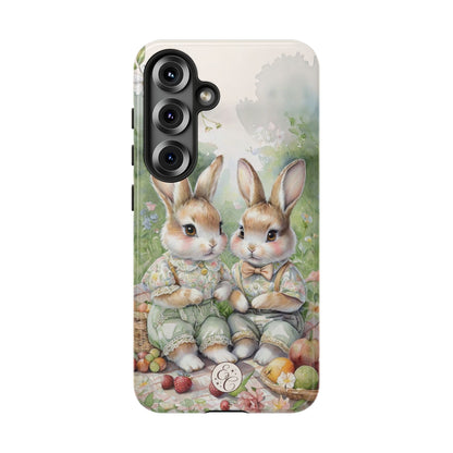 Vintage Bunny Picnic Tough Phone Case