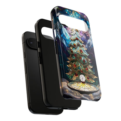 Christmas Tree Stained Glass Tough Phone Case