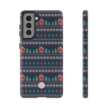 Winter Cottage Pattern Tough Phone Case