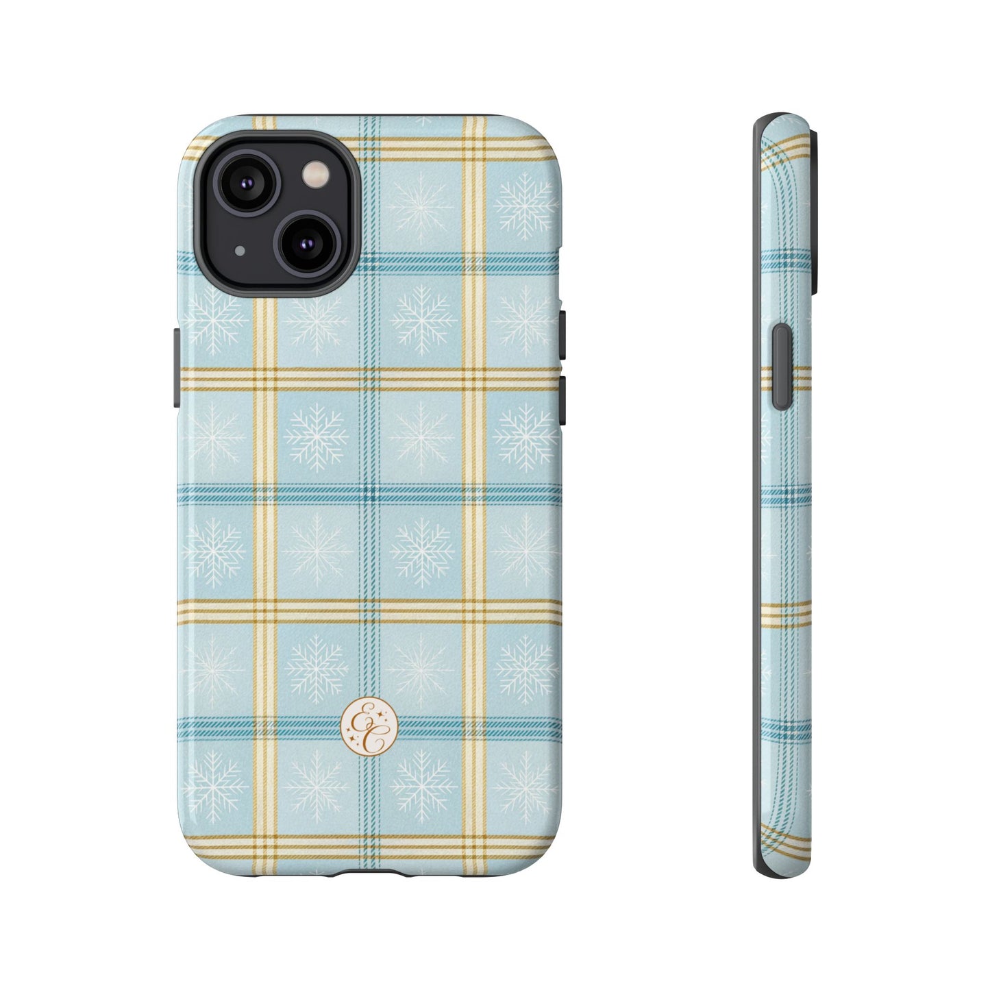 Blue Winter Plaid Tough Phone Case