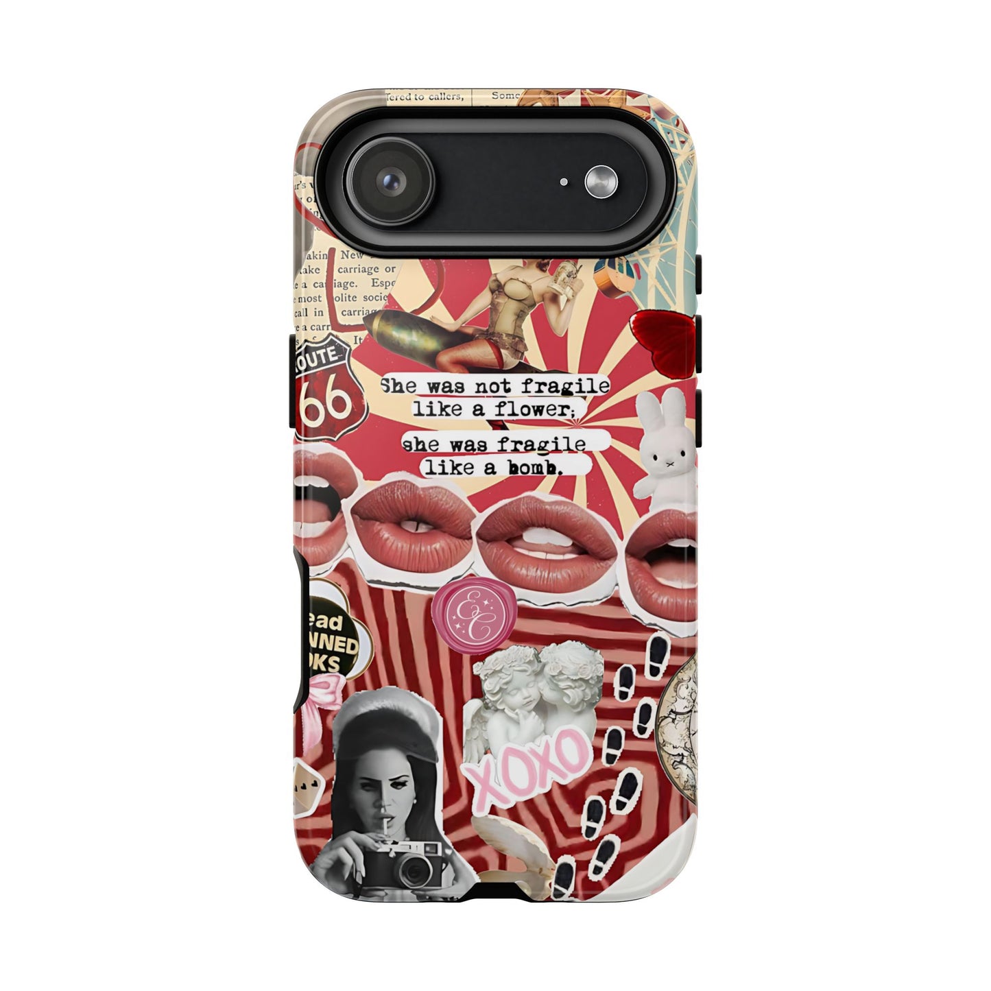 Retro Feminist Collage Tough Phone Case