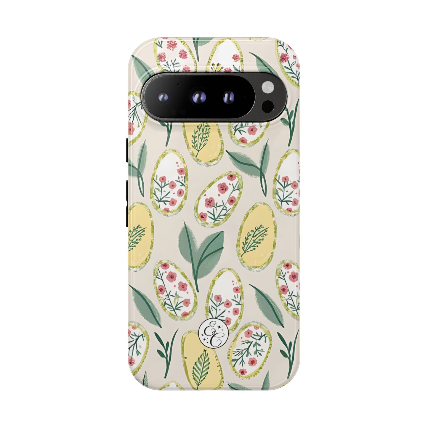 Floral Easter Egg Pattern Tough Phone Case