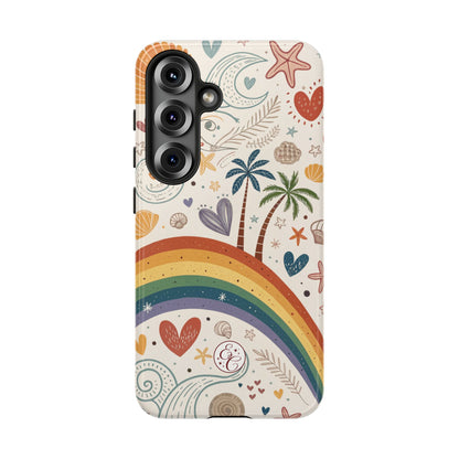 Rainbow Pride Boho Beach Tough Phone Case