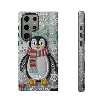 Cute Christmas Penguin Tough Phone Case