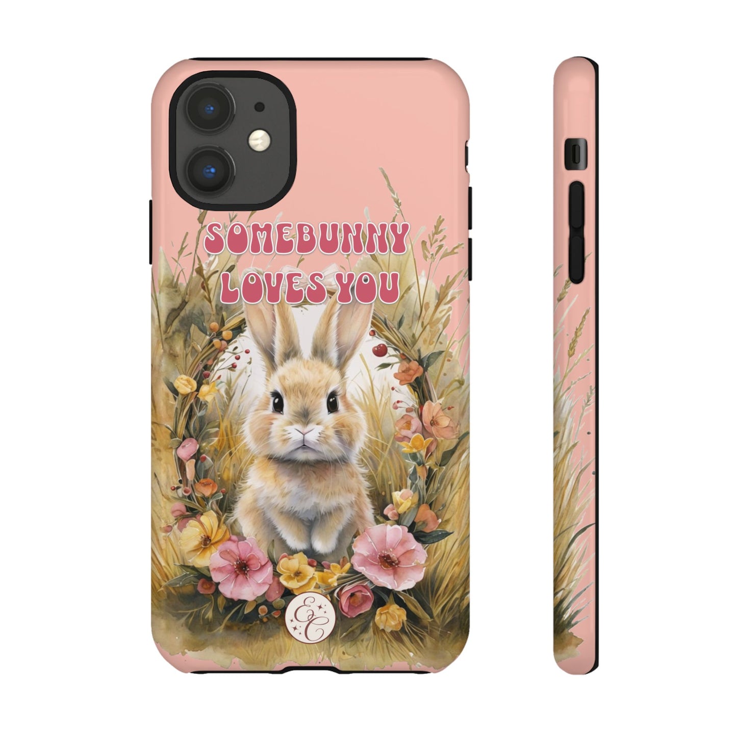 Somebunny Loves You Tough Phone Case - Peach