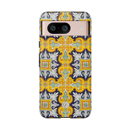 Vintage Floral Tile Tough Phone Case