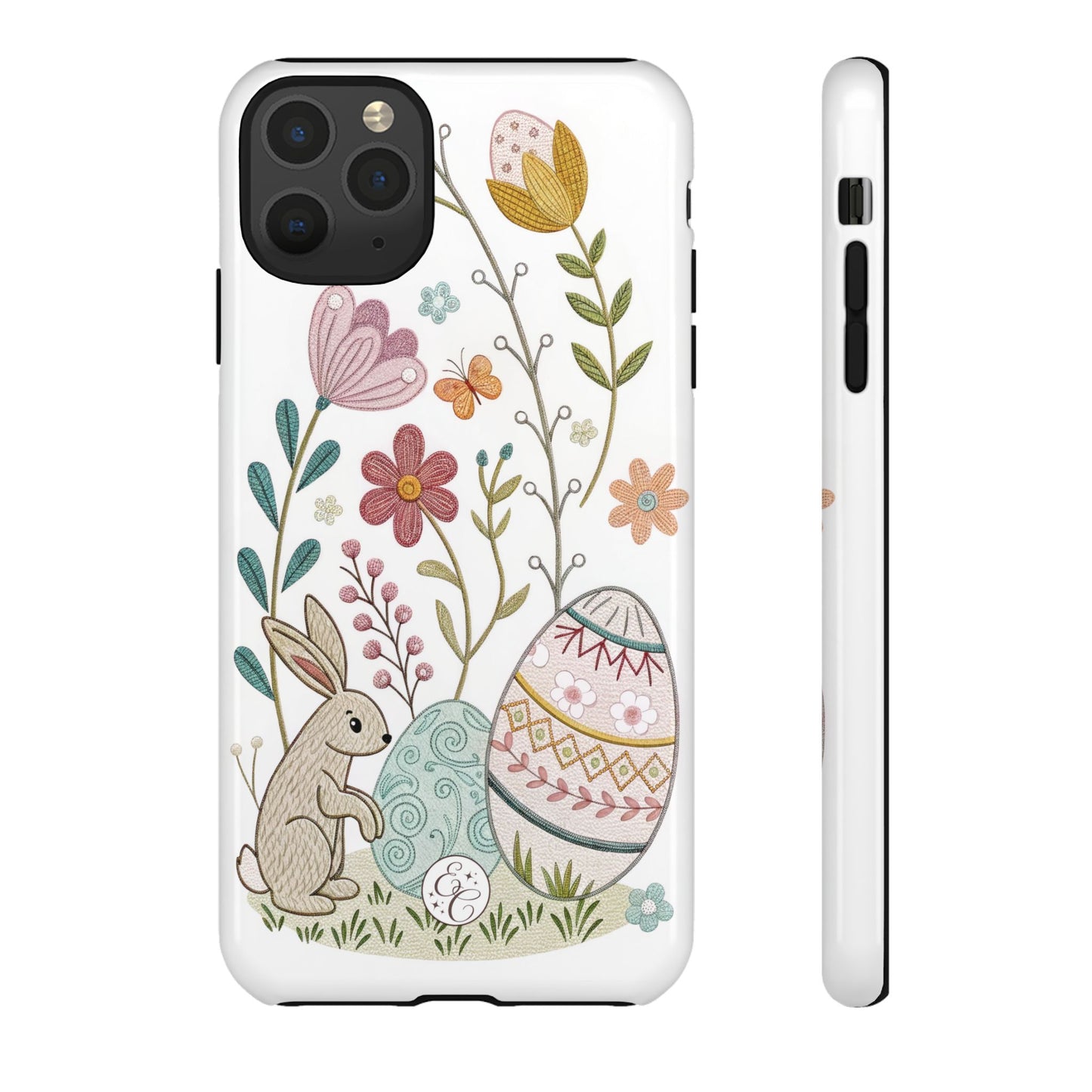 Bunny & Easter Egg Floral Tough Phone Case