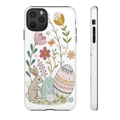Bunny & Easter Egg Floral Tough Phone Case