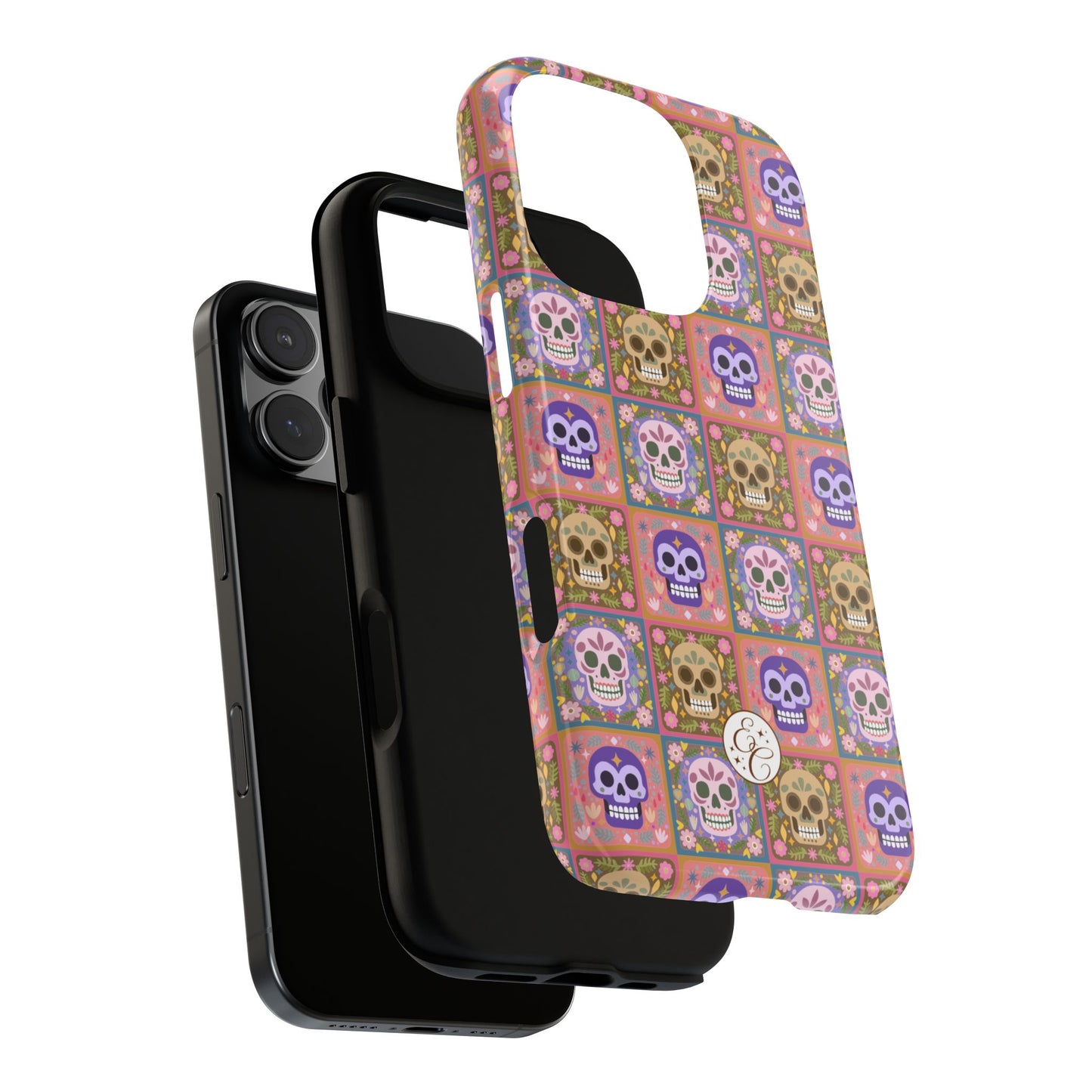 Sugar Skull Pattern Tough Phone Case