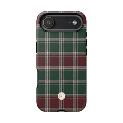 Green & Burgundy Plaid Christmas Phone Case