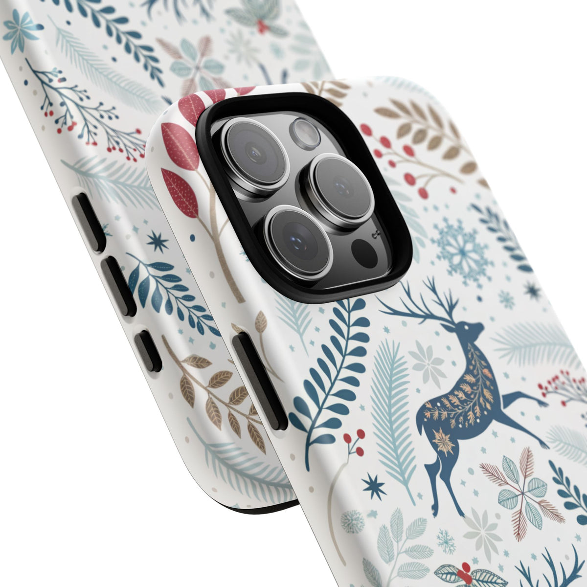 Blue Winter Deer Phone Case